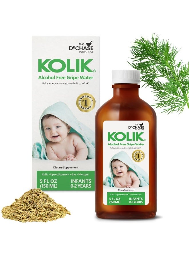 Dr. Chase Kolik Gripe Water Alcohol-Free - Baby’s Colic Relief - Gripe Water For Babies & Infants - Baby Gas Relief For Cramps, Stomach Discomfort & Hiccups - Newborn Essentials - Image 1